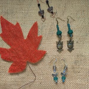 3 Pair Handmade Earrings